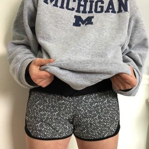 Black and White Nike Running Shorts